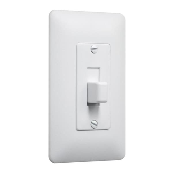 Cb Distributing Masque 1 Gang White Plastic Toggle Wall Plate Cover ST152512 - main